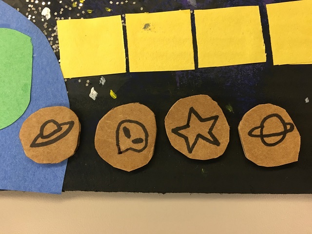 Close-up of game tokens