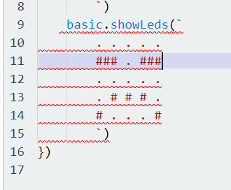 JavaScript with squiggles